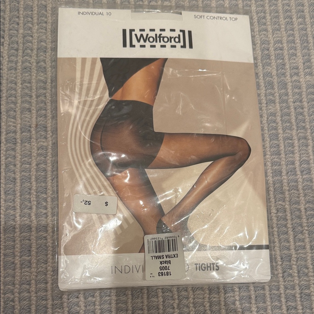 Wolford Black Sheer Tights - Individual 10 Soft Control Top